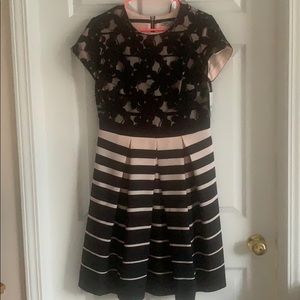 Black and pink dress